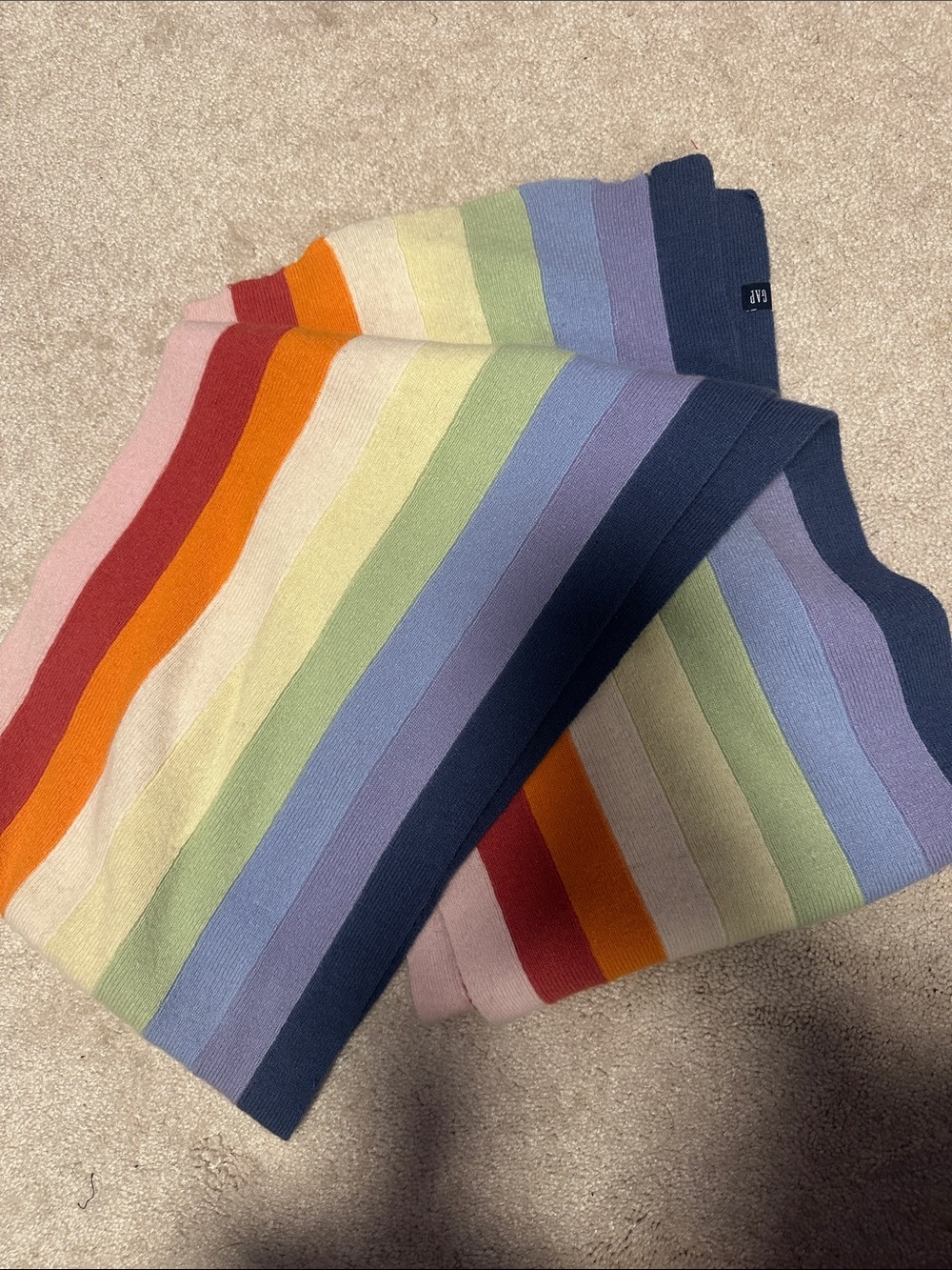 Vintage Y2K Gap wool rainbow scarf